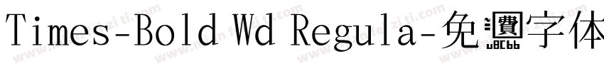 Times-Bold Wd Regula字体转换